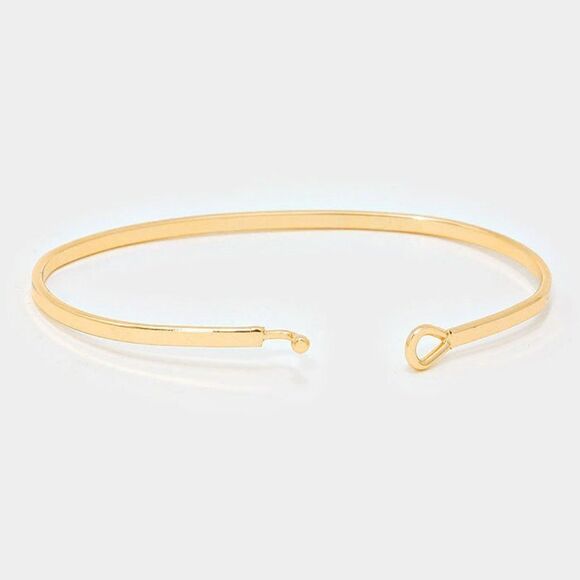 "SOCCER MOM" Gold Thin Metal Hook Bracelet - Picture 2 of 4